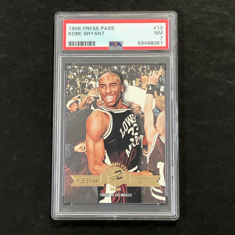 1996 Press Pass #13 Kobe Bryant PSA 7 NM