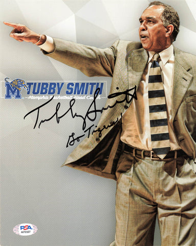 TUBBY SMITH Signed 8x10 photo PSA/DNA Basketball Coach Autographed