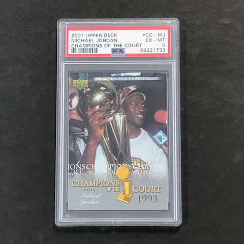 2007 Upper Deck #CC-MJ Michael Jordan PSA 6 EX-MT Champions of the Court