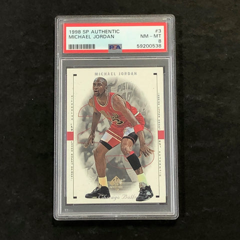 1998 SP Authentic #3 Michael Jordan PSA 8 NM-MT Bulls