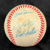 BOBBY DOERR BOB FELLER GAYLORD PERRY Signed Baseball PSA/DNA Autographed Hall Of Fame