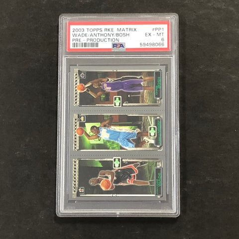 2003 Topps RKE Matrix #PP1 Wade/Anthony/Bosh PSA 6 EX-MT