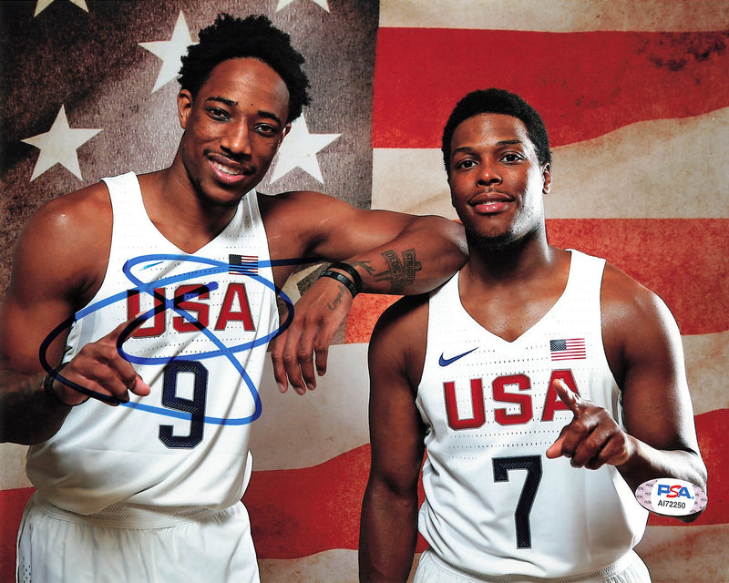 DeMar DeRozan signed 8x10 photo PSA/DNA Team USA Toronto Raptors Autographed