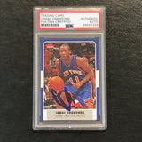 2007-08 Fleer Basketball #75 Jamal Crawford Signed Card AUTO PSA Slabbed Knicks