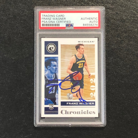 2021 Chronicles Draft Picks #9 Franz Wagner Signed Card AUTO PSA Slabbed RC Michigan