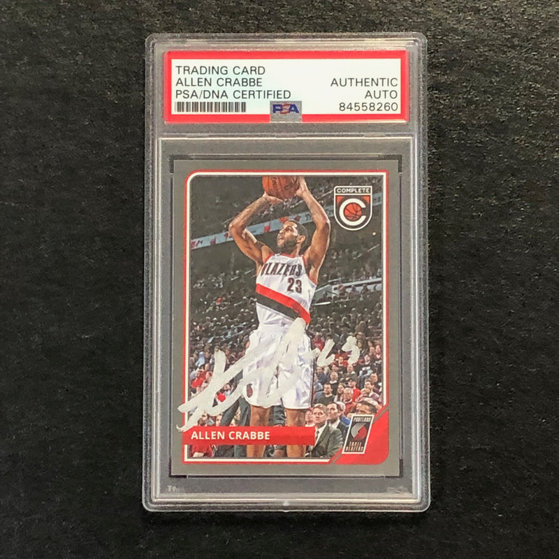 2015-16 Panini Complete #44 Allen Crabbe Signed Card AUTO PSA Slabbed Trailblazers
