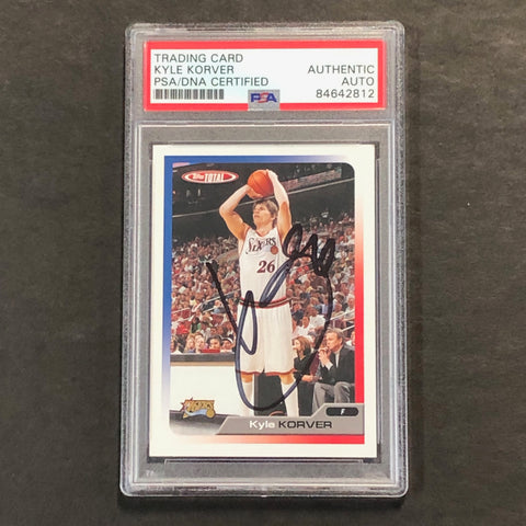 2005-06 Topps Total #160 Kyle Korver Signed Card AUTO PSA Slabbed 76ers