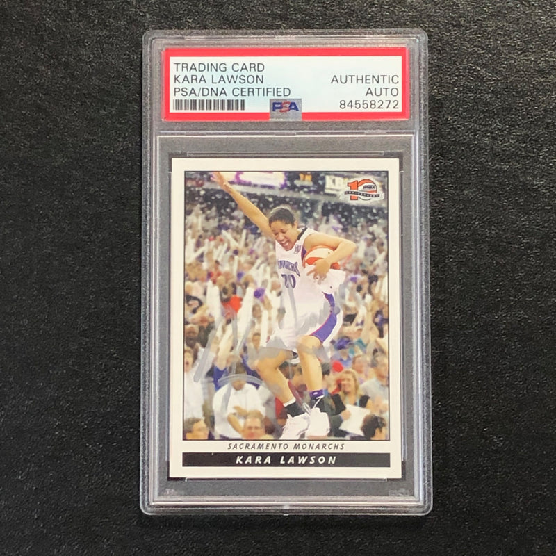 2006 Rittenhouse WNBA #17 Kara Lawson Signed Card AUTO PSA/DNA Slabbed Monarchs