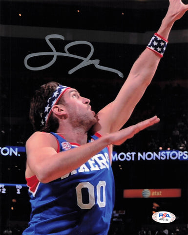SPENCER HAWES signed 8x10 photo PSA/DNA Philadelphia 76ers Autographed