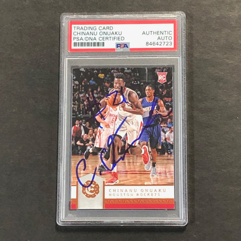 2016-17 Panini Excalibur #63 Chinanu Onuaku Signed Card AUTO PSA Slabbed RC Rockets