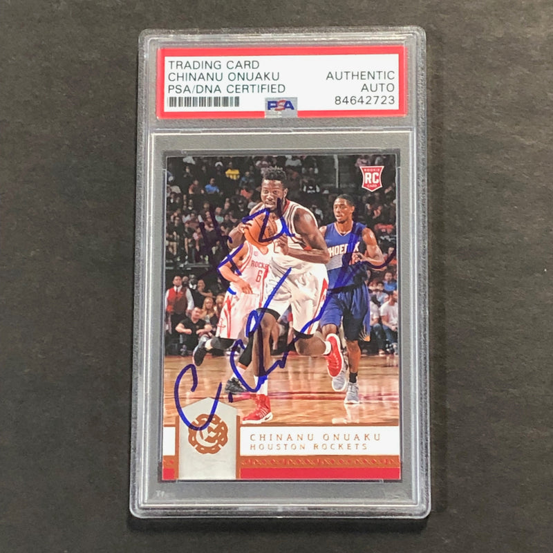 2016-17 Panini Excalibur #63 Chinanu Onuaku Signed Card AUTO PSA Slabbed RC Rockets