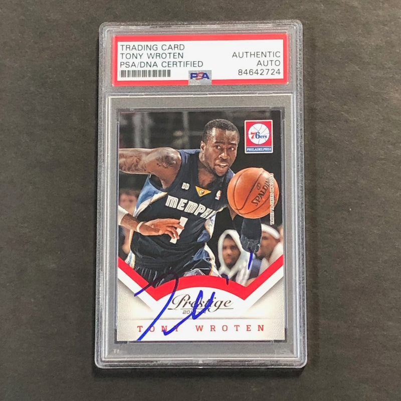 2013-14 Panini Prestige #16 Tony Wroten Signed Card AUTO PSA Slabbed Grizzlies