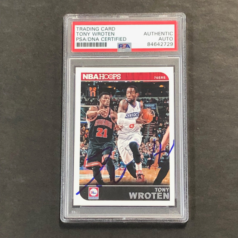 2014-15 Panini NBA Hoops #64 Tony Wroten Signed Card AUTO PSA Slabbed Sixers