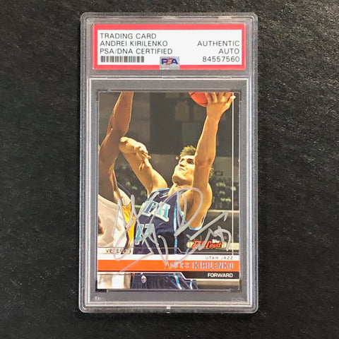 2006-07 Topps Full Court #6 Andrei Kirilenko Signed Card AUTO PSA Slabbed Jazz