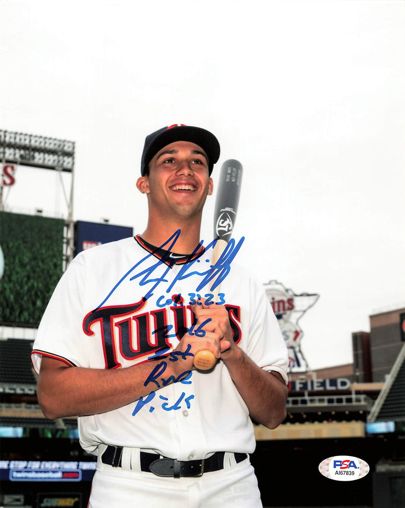 Alex Kirilloff SIGNED Minnesota Twins 8x10 Color Photo w/ Bible verse inscr.