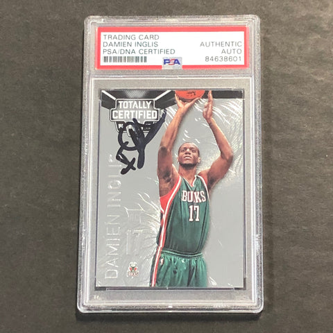 2014-15 Panini Totally Certified #179 DAMIEN INGLIS Signed Card AUTO PSA Slabbed RC Bucks