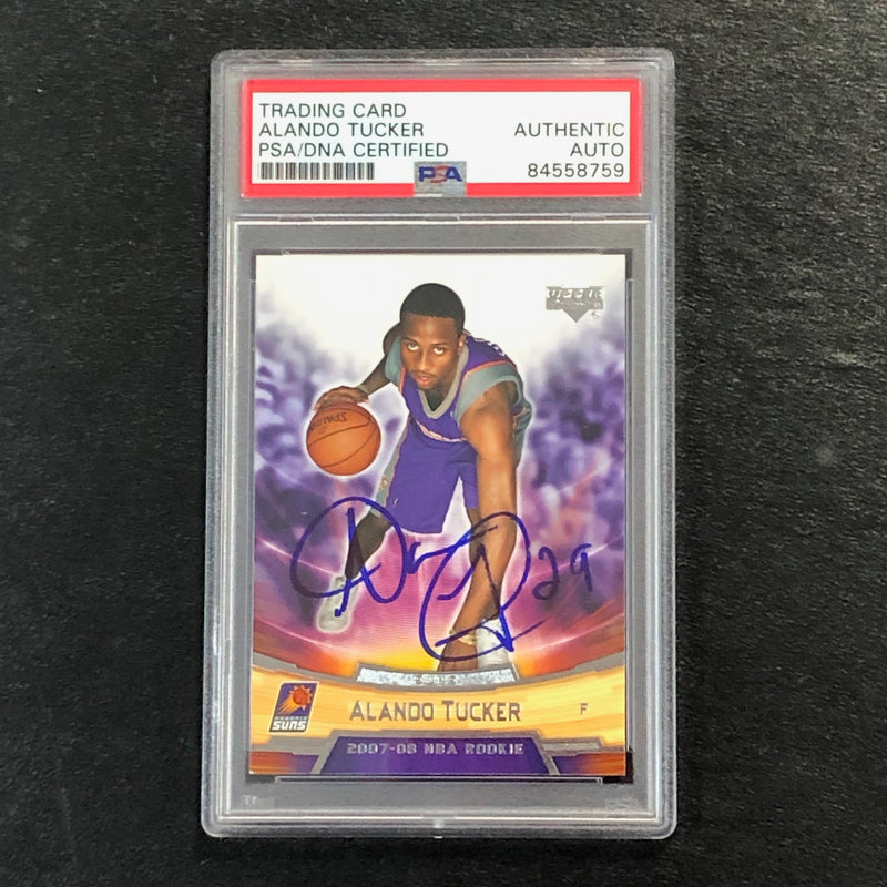 2007-08 Upper Deck Rookie Box Set #25 Alando Tucker Signed Card AUTO PSA/DNA Slabbed RC Suns