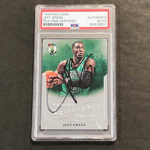 2012-13 Panini Brilliance #13 Jeff Green Signed Card AUTO PSA/DNA Slabbed Celtics