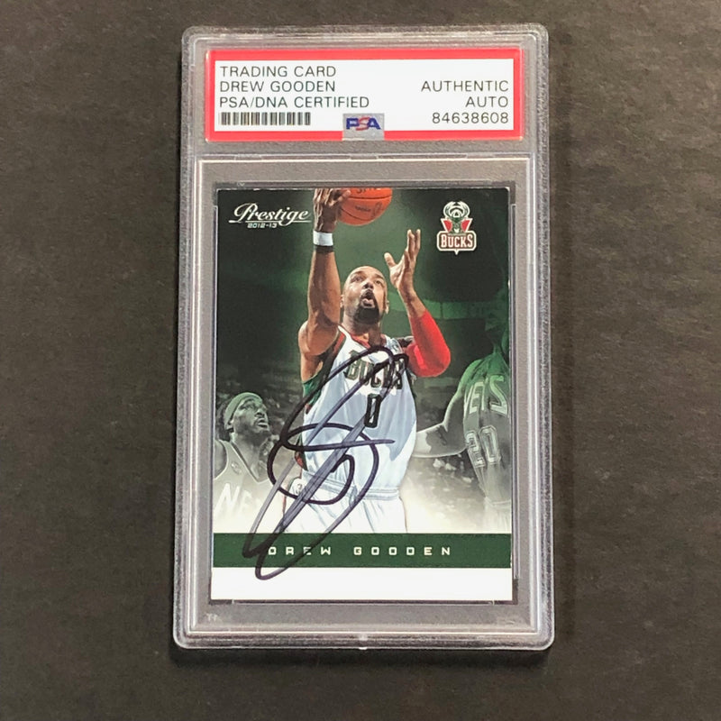 2012-13 Panini Prestige #56 Drew Gooden Signed Card AUTO PSA/DNA Slabbed Bucks