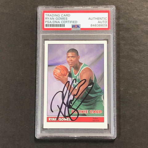 2005-06 Bazooka Basketball #171 Ryan Gomes Signed Rookie Card AUTO PSA Slabbed RC Celtics