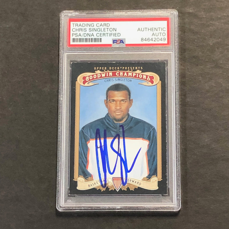 2012 Goodwin Champions #7 Chris Singleton Signed Card AUTO PSA Slabbed RC