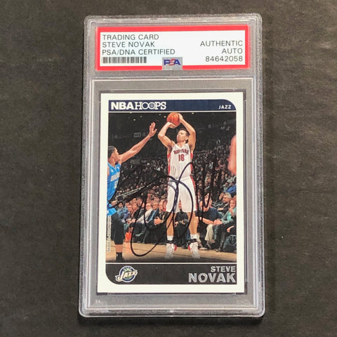 2014-15 Panini NBA Hoops #40 Steve Novak Signed Card AUTO PSA Slabbed Jazz
