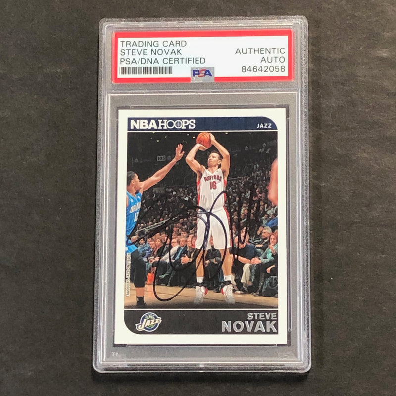 2014-15 Panini NBA Hoops #40 Steve Novak Signed Card AUTO PSA Slabbed Jazz
