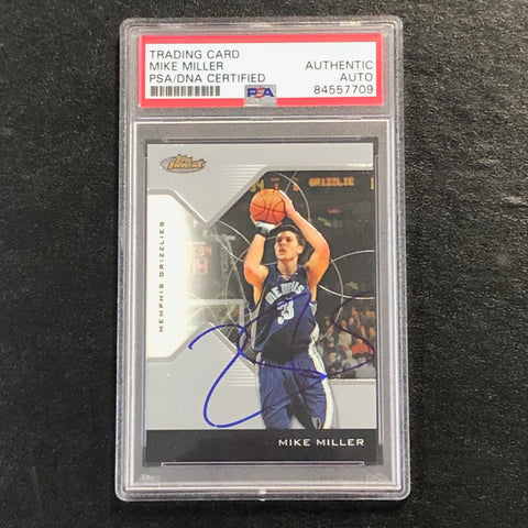 2004-05 Topps Finest #64 Mike Miller Signed Card AUTO PSA Slabbed Grizzlies