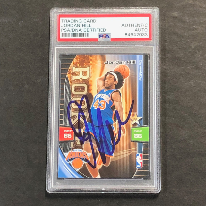 2009-10 PANINI XL Adrenalyn Jordan Hill Signed Card AUTO PSA Slabbed RC Knicks