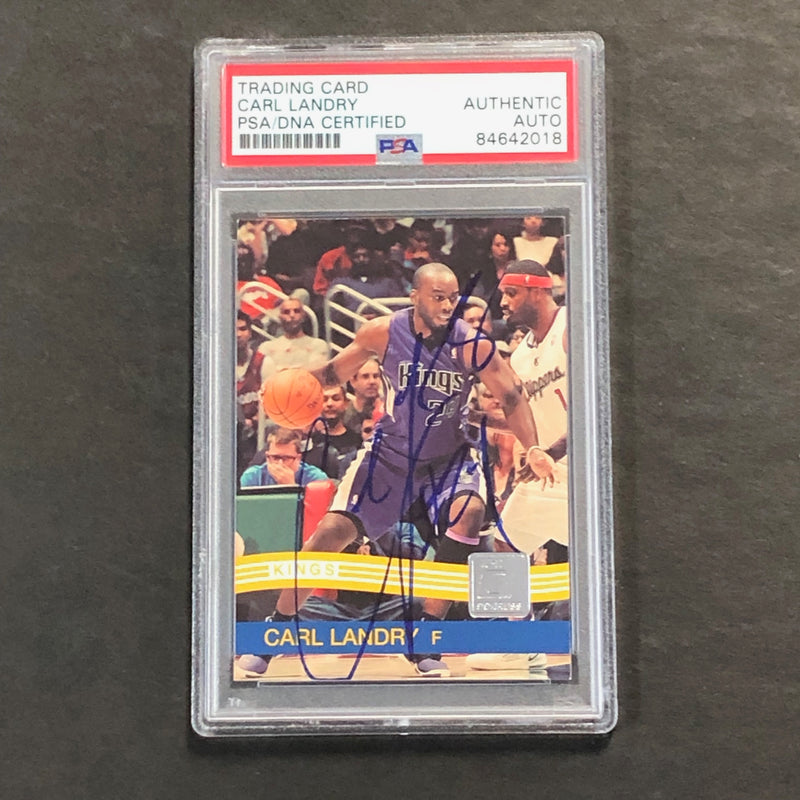 2010-11 Panini Donruss #221 Carl Landry Signed Card AUTO PSA/DNA Slabbed Kings