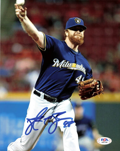 Blaine Boyer signed 8x10 photo PSA/DNA Milwaukee Brewers Autographed