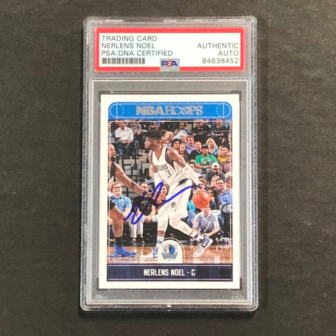 2017-18 Panini NBA Hoops #129 Nerlens Noel Signed Card AUTO PSA Slabbed Mavericks