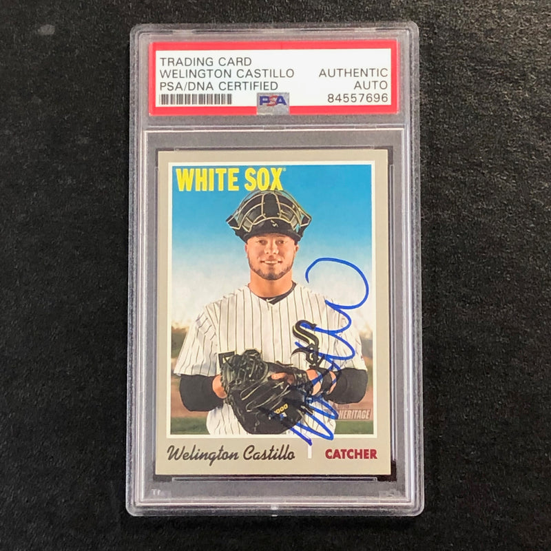 2019 TOPPS HERITAGE #263 WELLINGTON CASTILLO Signed Card PSA Slabbed Auto White Sox