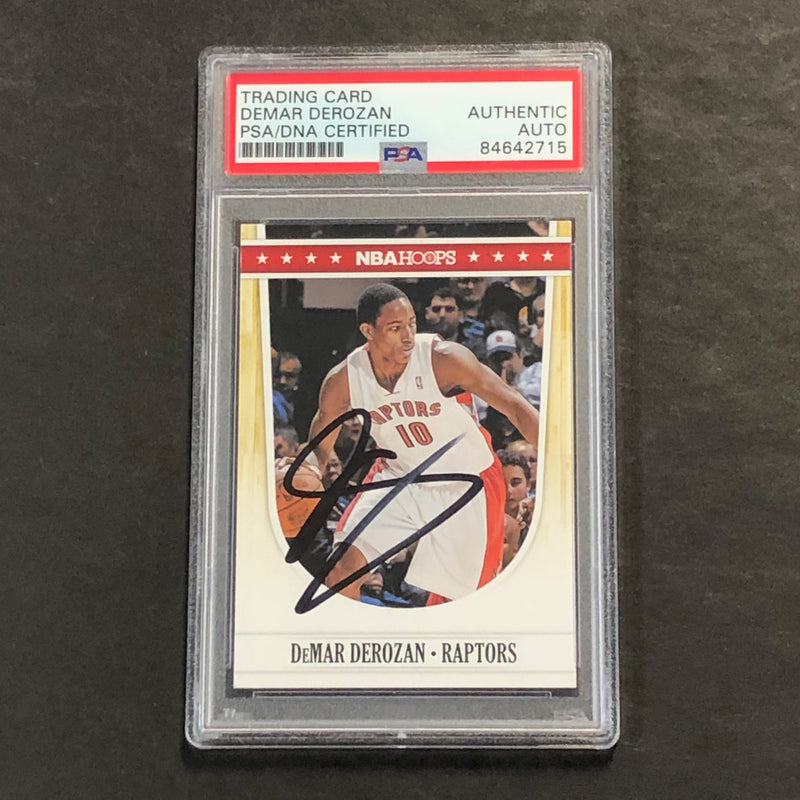 2011-12 Panini NBA Hoops #228 DeMar DeRozan Signed Card AUTO PSA Slabbed Raptors