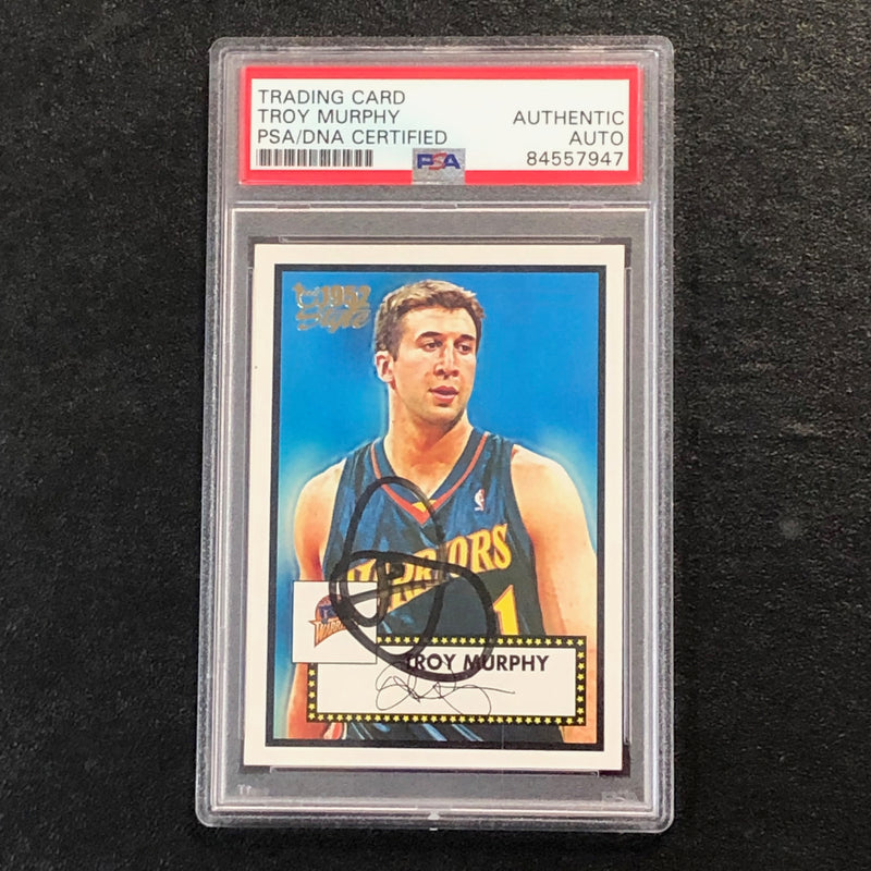 2005-06 Topps 1952 Style #77 Troy Murphy Signed Card AUTO PSA Slabbed Warriors
