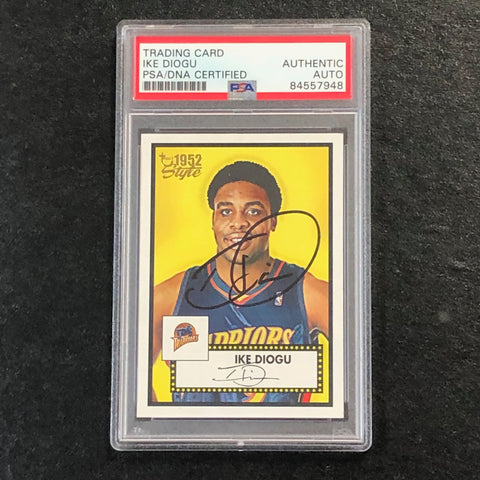 2005-06 Topps 1952 Style #133 Ike Diogu Signed Card AUTO PSA Slabbed Warriors
