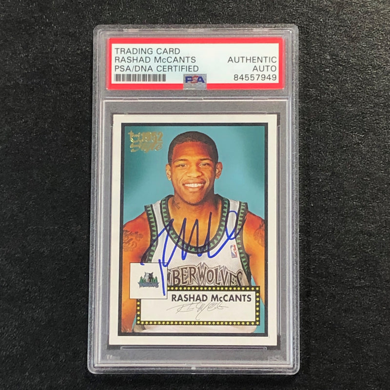 2005-06 Topps 1952 Style #134 Rashad McCants Signed Card AUTO PSA Slabbed Minnesota Timberwolves