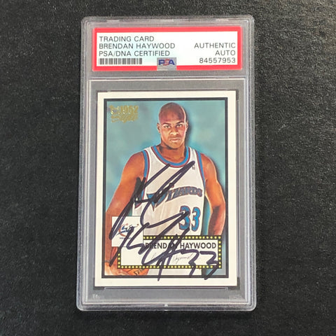 2005-06 Topps 1952 Style #90 Brendan Haywood Signed Card AUTO PSA Slabbed Wizards