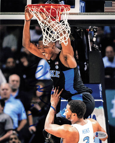 Harry Giles signed 8x10 photo BAS Beckett Duke Blue Devils Autographed