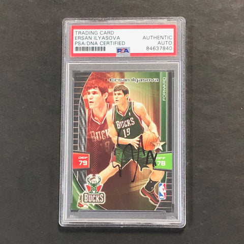 2009-10 Panini XL Adrenalyn Ersan Ilyasova Signed Card AUTO PSA Slabbed Bucks