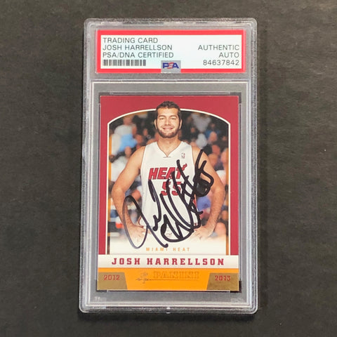 2012-13 NBA Panini Basketball #285 Josh Harrellson Signed Card AUTO PSA Slabbed RC Rockets