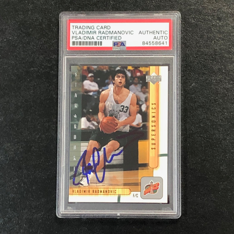 2001-02 Upper Deck #213 Vladimir Radmanovic Signed Card AUTO PSA Slabbed RC Sonics