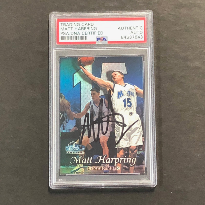 1998-99 Flair Showcase #275 Matt Harpring Signed Card AUTO PSA Slabbed Georgia Tech