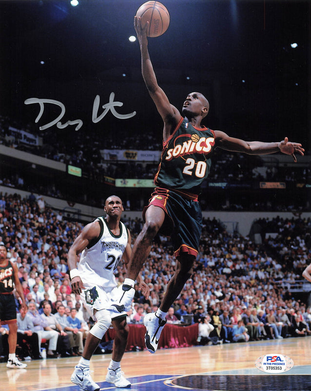 Gary Payton signed 8x10 Photo PSA/DNA Seattle Supersonics Autographed