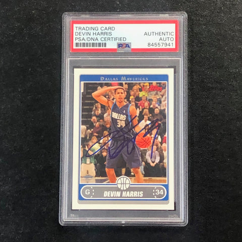 2006-07 Topps #166 Devin Harris Signed Card AUTO PSA Slabbed