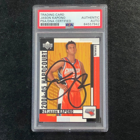 2004-05 Upper Deck Hardcourt #9 Jason Kapono Signed Card AUTO PSA/DNA Slabbed Bobcats