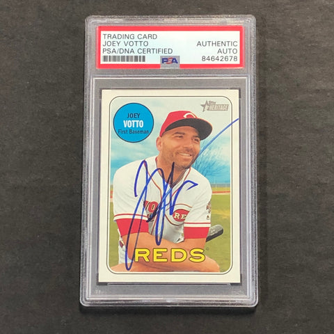 2017 Topps Heritage #70 Joey Votto Signed Card PSA Slabbed Auto Reds