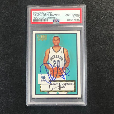 2005-06 Topps 1952 Style #14 Damon Stoudamire Signed Card AUTO PSA Slabbed Grizzlies