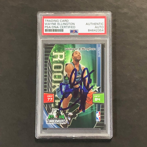 2009-10 Panini Adrenalyn XL WAYNE ELLINGTON Signed Card AUTO PSA Slabbed Timberwolves