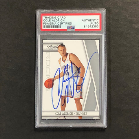 2010 Panini Prestige #161 Cole Aldrich Signed Card AUTO PSA Slabbed RC Thunder